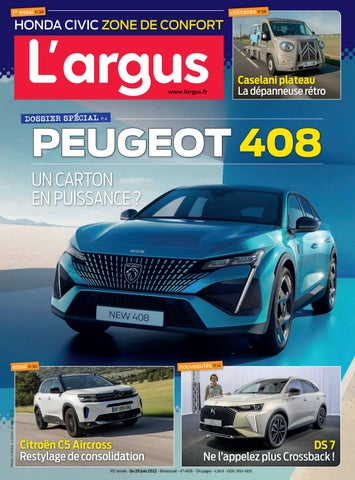 "L'argus N° 4616 - 29 juin 2022 - kiosque numérique" publication cover image