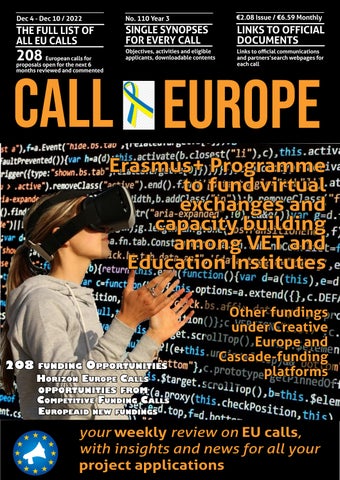 "CallforEurope Extract 2022 12 04" publication cover image