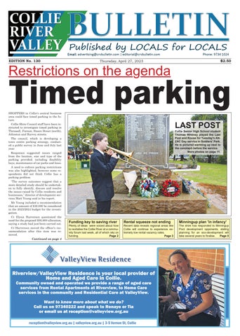 "Collie River Valley Bulletin, April 27, 2023" publication cover image
