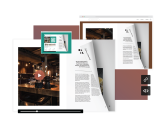 Issuu flipbooks can have embedded QR codes, links and videos to make the flipbook experience more interactive.