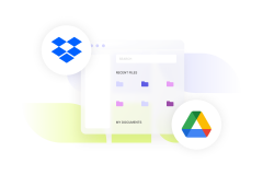 Dropbox, and Google drive integration.