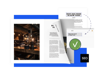 Mobile article linking to a digital flipbook publication