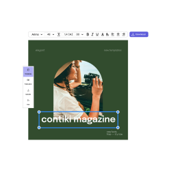 Image of an Issuu Social Post being created